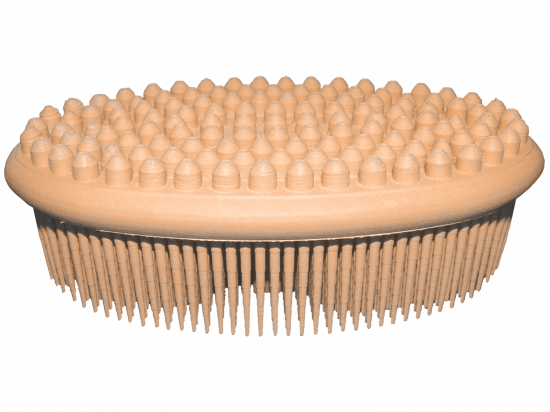 Szczotka kauczukowa do kąpieli i masażu ciała (łososiowa)