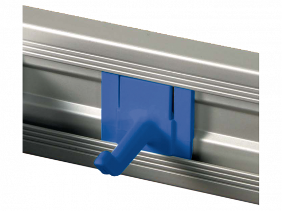 Haczyk do szyny mocującej niebieski